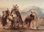 Francesco Hayez Zusammentreffen von Jakob und Esau oil painting